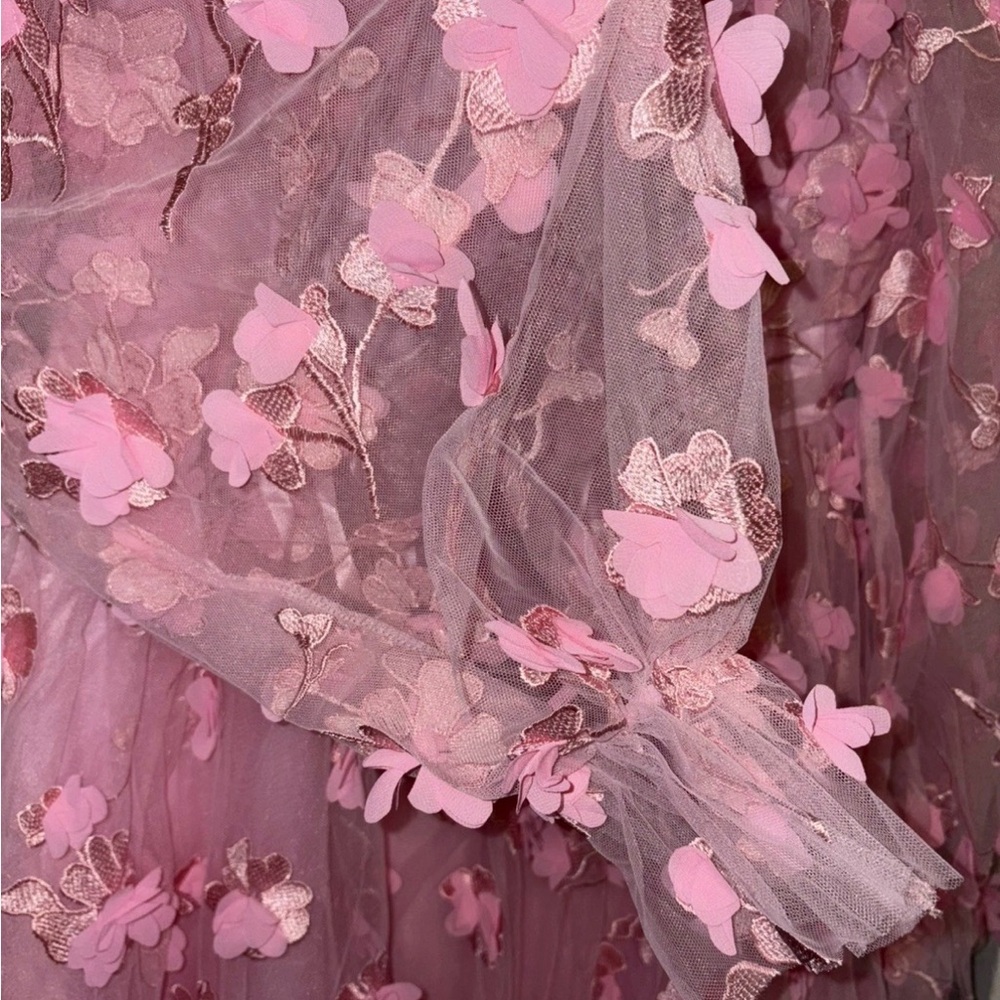 Dolls Kill Sugar Thrillz Heavenly Affair Babydoll Pink Floral Whimsical Dress 2X - Picture 8 of 13